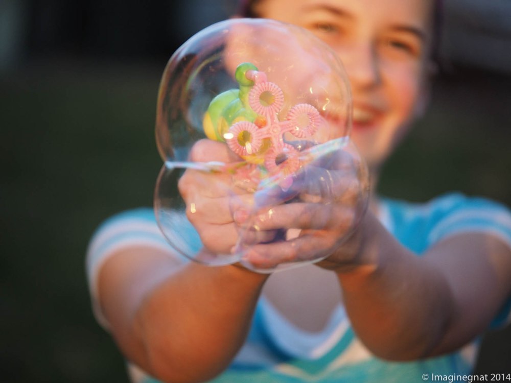 Bubbles are fun no matter what age you are